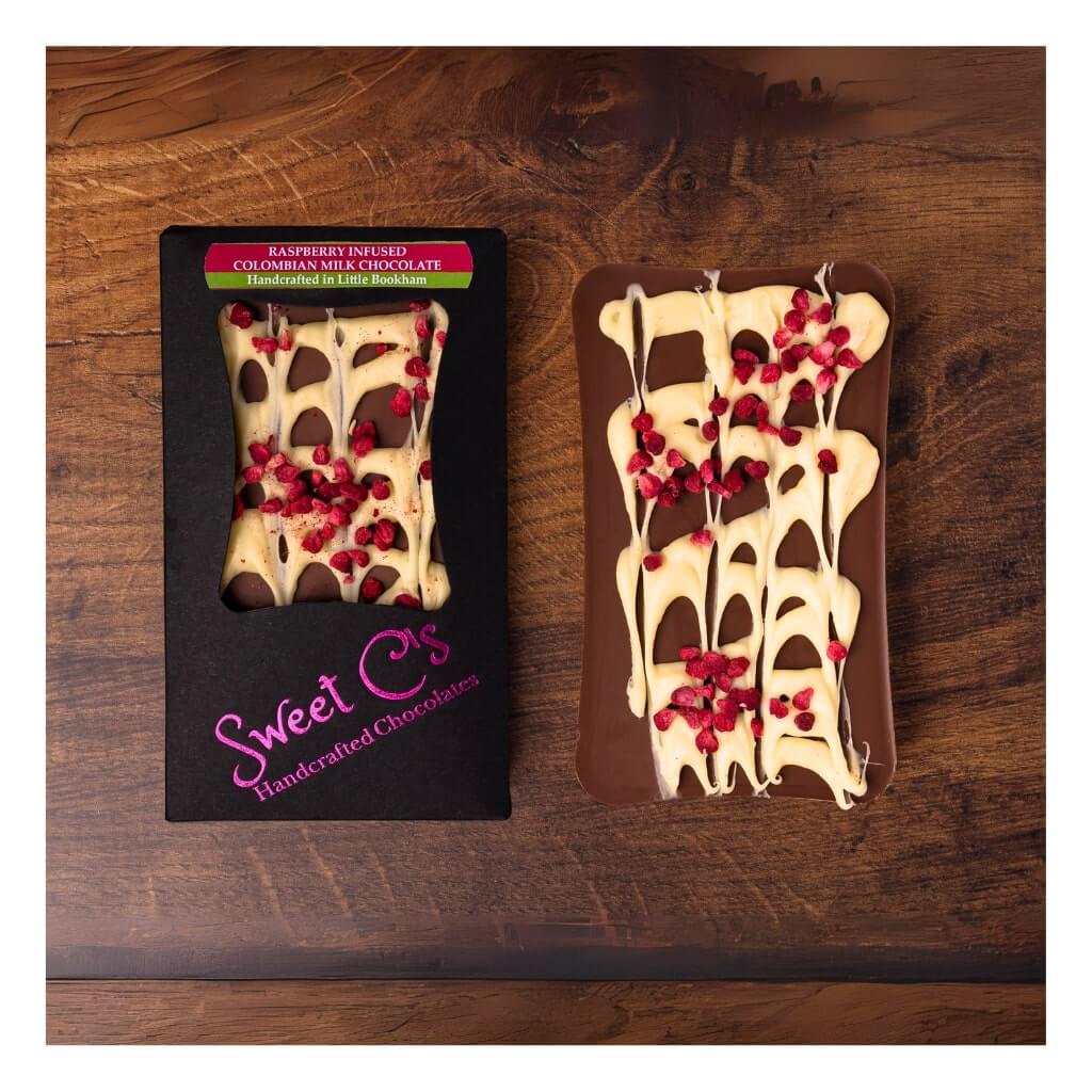 Sweet C's Raspberry & Milk Chocolate Bar