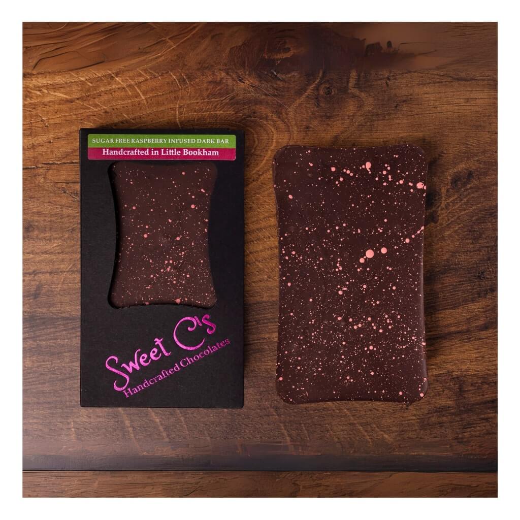 Sweet C's Dark Choc & Raspberry Bar - Sugar Free