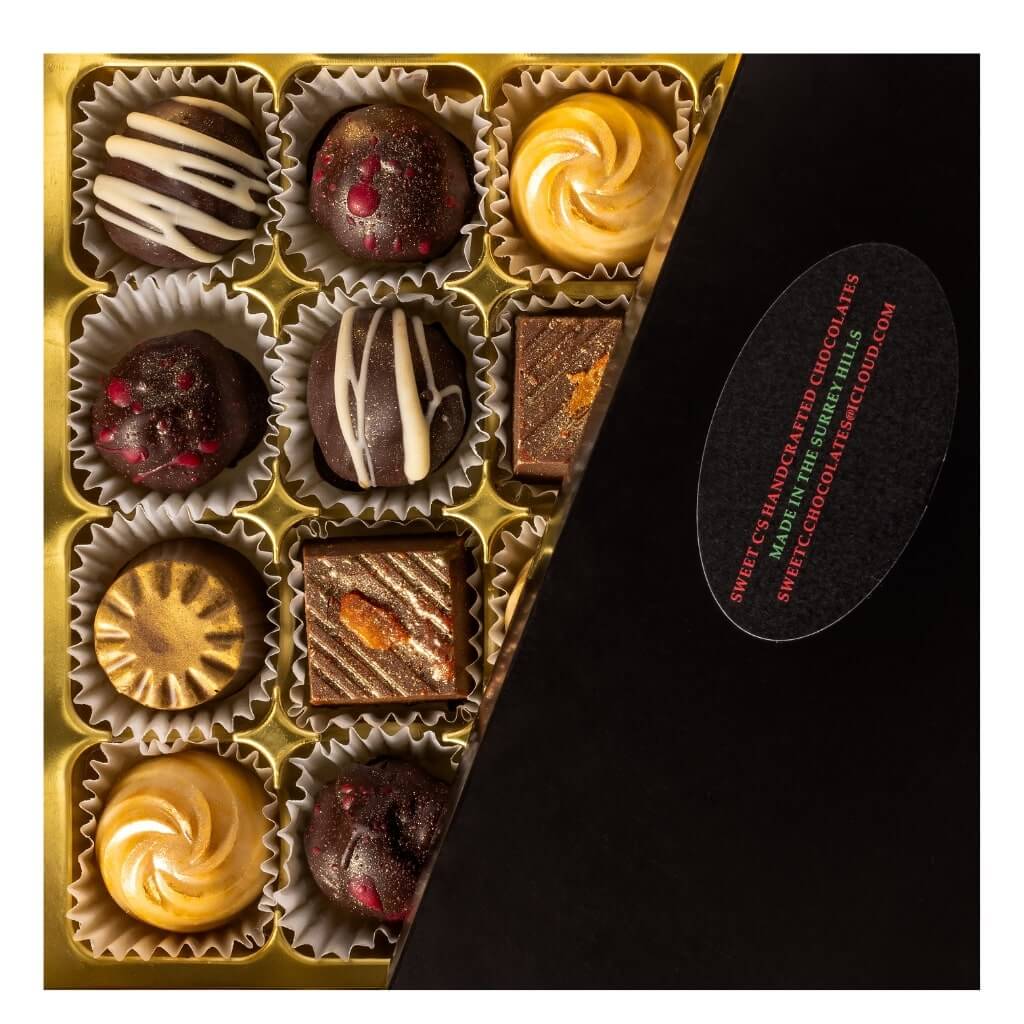 
                  
                    Assorted box of 24 Chocolates from Sweet C's in closed box
                  
                