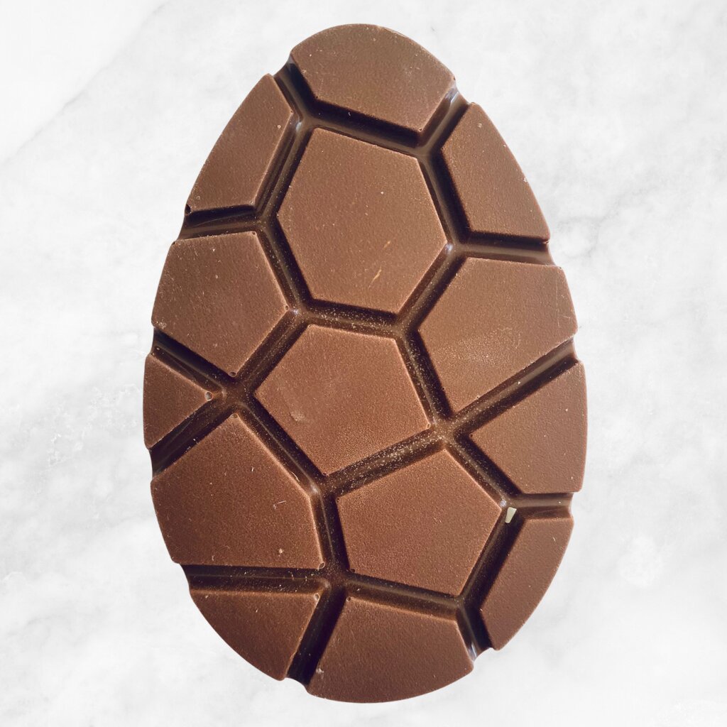
                  
                    Back of milk chocolate Easter Flegg from Sweet C's Chocolates with design
                  
                